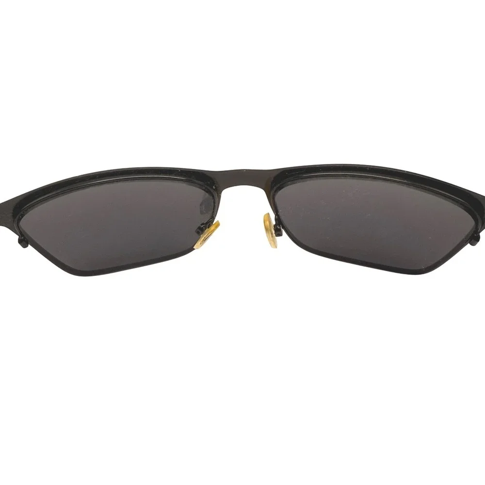 Oscar de la Renta Matte Black Rectangular Metal Sunglasses OSS8012MCEN 002
